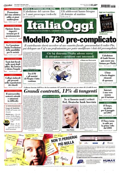 Italia oggi : quotidiano di economia finanza e politica